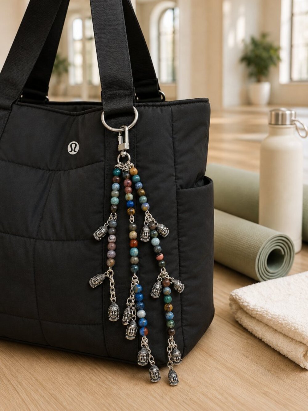 Gemstone Beaded Purse Charm